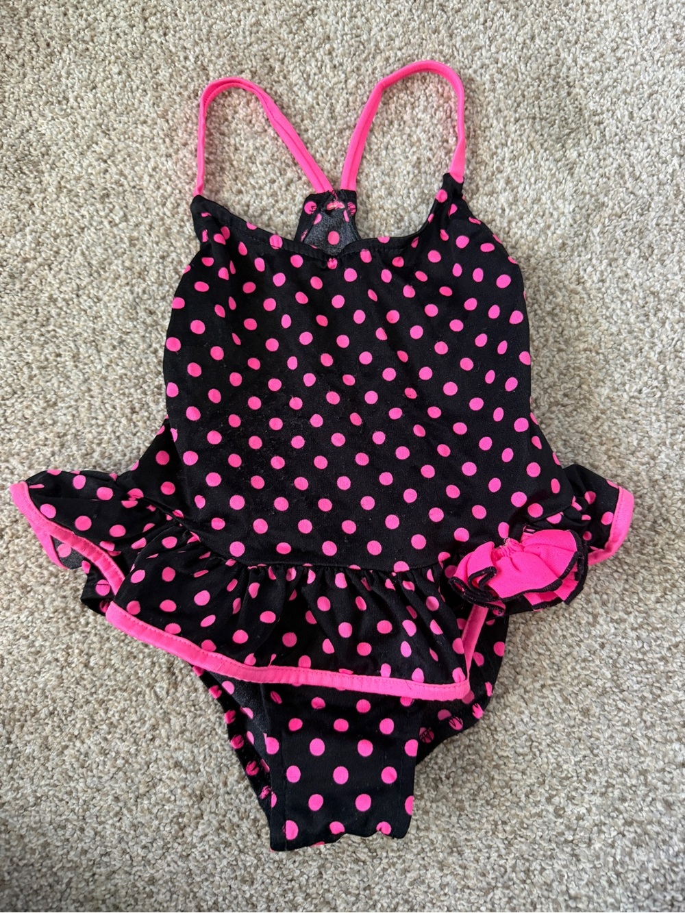 Vintage Girls Polka Dot Swimsuit